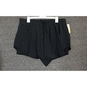 All In Motion Women's Woven Shorts 3" Inseam High Rise Black Extra Large